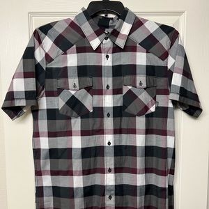 vans flannel casual button down shirt